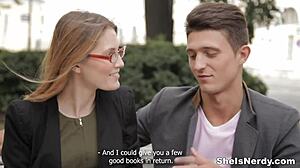 nerdy teen mixes studies with fun