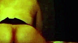 Curvy Latina MILF rides hard with that big amateur ass