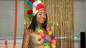 millena gomes loves anal sex at carnaval and begs for cum in mouth