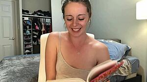 reading harry potter hysterically while masturbating on vibrator! 😅💦