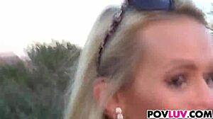 Hiking teen Emily Austin gets drilled hard!