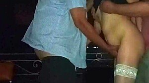 In the xxx club with a young guy and two old men