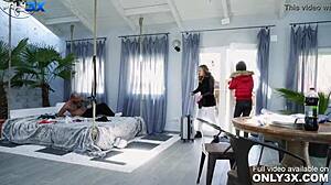 Angel Emily and Mike Angelo experience rough anal passion outdoors