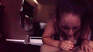 Intense Blowjob Leads to Cum in Mouth from POV View