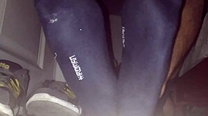 he asks, 'want cum on my sweaty socks?'