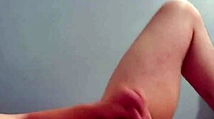 Young guy feels excited playing with his cock.