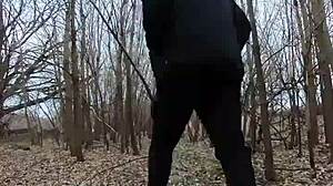 topless thick girl sucks cock in the park