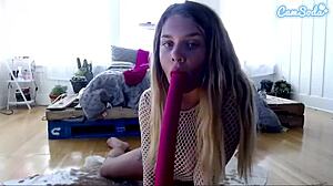 Tattooed Gabbie Carter blowjob and masturbation on Camsoda! Shaved anal play!