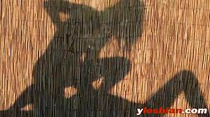 Busty lesbos Ellena and Nina lick each other's cunts outdoors in the sun! 🌞