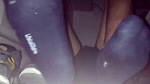 he asks, 'want cum on my sweaty socks?'