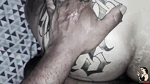 Student creampies hot teacher's ass with dildo