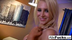Blonde Pornstar Alix Lynx Masturbates Nude Solo