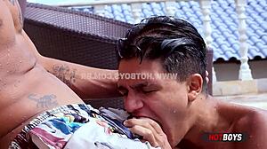 Fucking the ass of the naughty young guy?