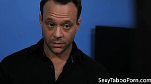 redhead babe gets pussypounded in bathroom during photoshoot