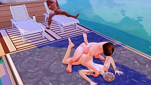 stepson fucks stepmom in ass as stepfather watches in sims 4 hentai