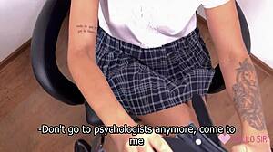 The tutor fucked me so rough in da classroom, deepthroating my petite ass and stuff, it was intense