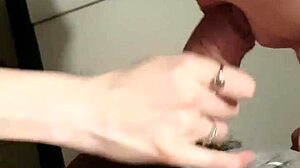 blonde sucking dick and getting cum facial