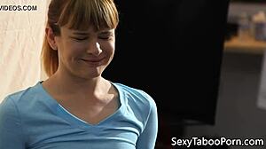 redhead babe gets pussypounded in bathroom during photoshoot