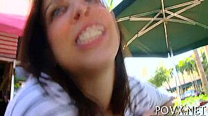 hot sex on soft sofa with ball licking, fucking, blowjob, and orgasm