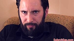 Blonde Bondage Sub ANAL FUCKED Before Wild Foot Job