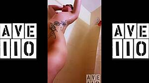 Phoendixxx enjoys a soapy shower solo in episode one.