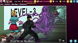 kinky futanari dives into pussy while getting blowjob and handjob from ninja village 3!