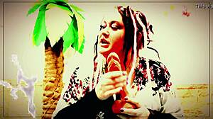 feeling goddess lana explore my cock with her mouth