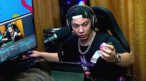 husband's dick out during podcast! she sucked it!