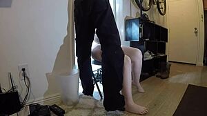 annie archer enjoys a relaxing shower pov