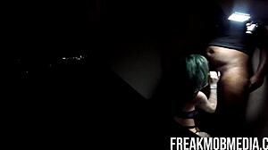 Tattooed amateur slut experiences interracial anal fucking with big black cock