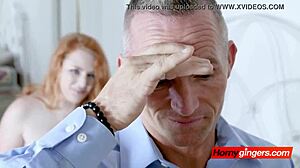 Руса Люси изкушава пастрока да пробие тесната й путка