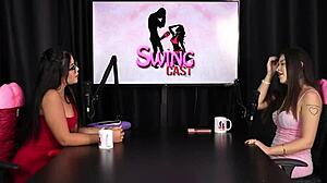 Brazilian amateur swingers in sheer red group sex compilation