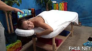 eighteen year old enjoys a relaxing massage session