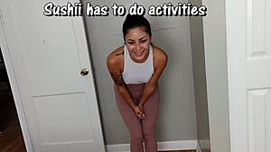 real hotties in jeans desperate to pee during roleplay
