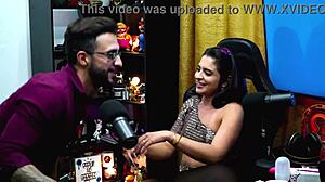 husband's dick out during podcast! she sucked it!