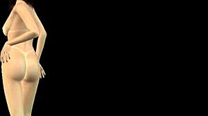 Animated 3D Cartoon Girl Poses Sexily In Many Positions. Hentai Fetish With Cartoon Anime Beauty.