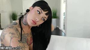 throated inked babe jessie lee throat gagged face fucked