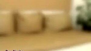 Morena rides big cock naked, shows pussy.