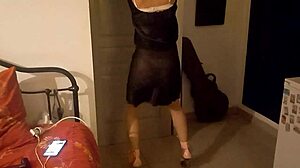 white slut in black dress gets fucked doggystyle with blowjob and rimming pov 😈