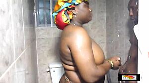 having a relaxing moment with my partner in the bathroom