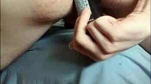 young twink boy uses shampoo bottle to fuck his tight ass hard and deep