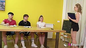 Feeling the passion in a sex lesson where boomers and gen zs fuck with jacky and lara