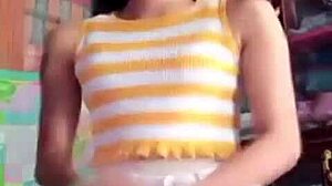 Horny asian girl shows pussy cameltoe on bigo live