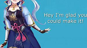 Ayaka from Genshin gives jerk off instructions in this episode