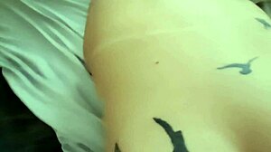 This asian babe bounces on a black cock for a tasty creampie after fingering and assfucking