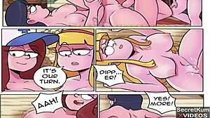Gravity Falls Dipper's Foursome Reverse Gangbang Outdoor Cabin Orgy!