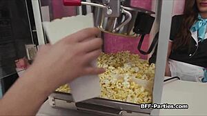 naughty waitresses serving soda and more in their skirts