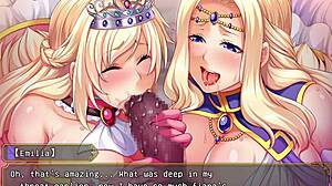 Upustio sam spermu kraljici u ovoj hentai igri