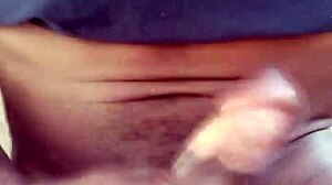 Intense Outdoor Handjob On Massive BBC With Moans