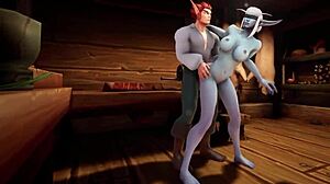 Elf Fucks Night Elf Blindfolded In Kitchen